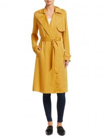 Theory - Oaklane Modern Silk Trench Coat - saks     - Saks Fifth Avenue at Saks Fifth Avenue